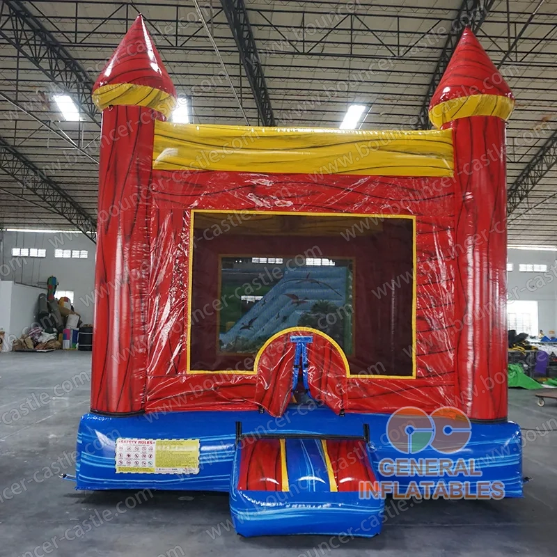  Red and blue marble bounce house