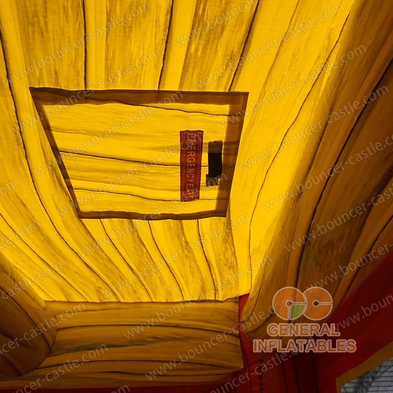  Red and blue marble bounce house