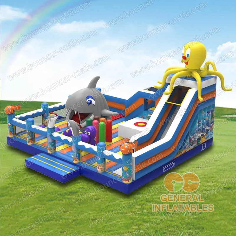  Under the sea playground with moving shark