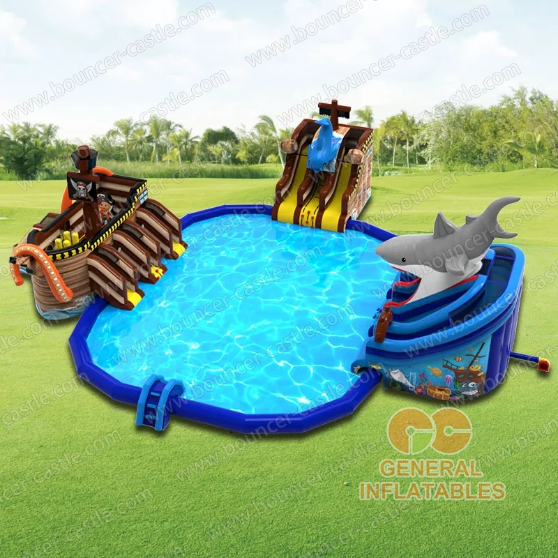 Pirate inflatable pool water park