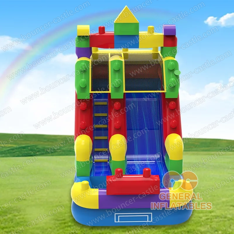 Building block water slide